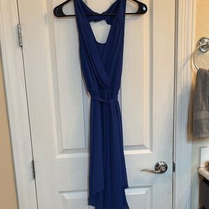 Elegant Blue Sleeveless Dress